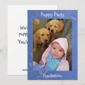 Invitation à la fête des chiots (Devant / Derrière)
