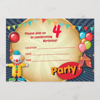 Invitation à la fête des clowns 1