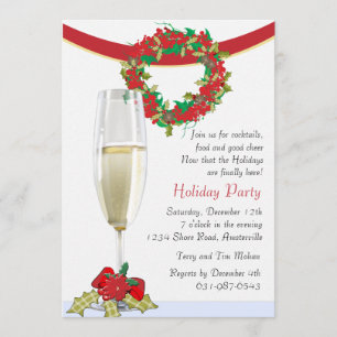 Invitation à la Fête des cocktails de vacances