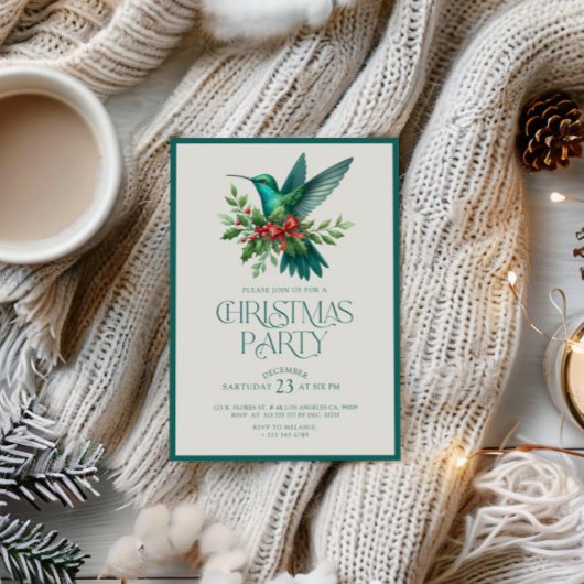 Invitation à la fête des colibris de Noël