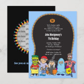 Invitation à la fête des costumes d'Halloween (Devant / Derrière)
