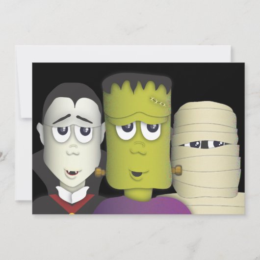 Invitation à la fête des costumes d'Halloween (Devant)