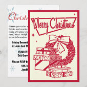 Invitation à la Fête des couronnes de Noël (Devant / Derrière)