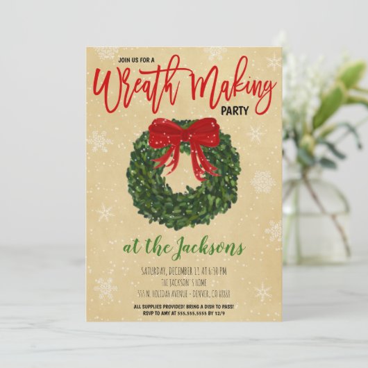 Invitation à la Fête des couronnes de Noël (Debout devant)