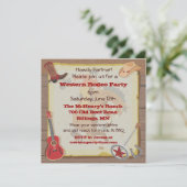 Invitation à la fête des cow-boys de Western Rodeo (Debout devant)