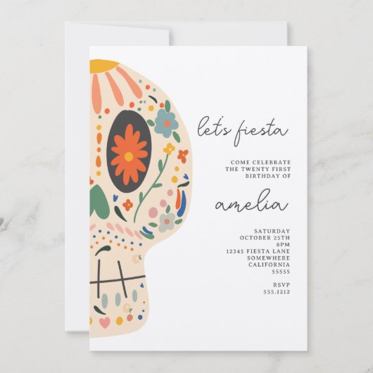 INVITATION À LA FÊTE DES CRÂNES DE SUCRE (Devant)