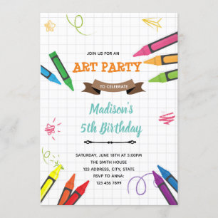 Invitation à la fête des crayons d'art