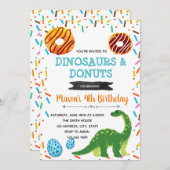 Invitation à la fête des dinosaures de Donut (Devant / Derrière)