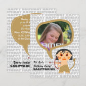 Invitation à la fête des enfants de Luca avec phot (Devant / Derrière)