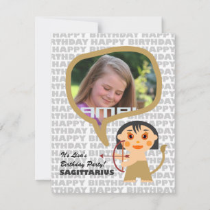 Invitation à la fête des enfants de Luca avec phot