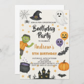 Invitation à la fête des enfants d'Halloween (Devant / Derrière)