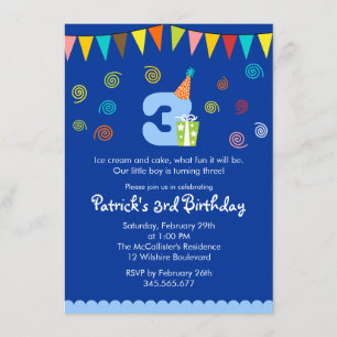 Invitation à la fête des enfants du 3e anniversair