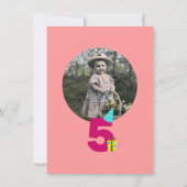 Invitation à la fête des enfants du 5e anniversair (Dos)