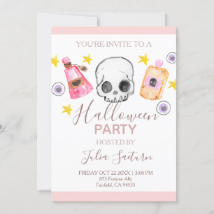Invitation à la fête des enfants Pink Halloween