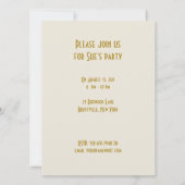 Invitation à la fête des fêtards (Dos)