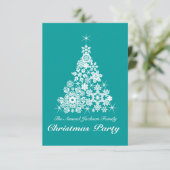 Invitation à la fête des fêtards de Noël turquoise (Debout devant)