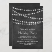 Invitation à la fête des Fêtes Chalkboard Twinkle  (Devant / Derrière)