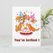 Invitation à la fête des fêtes de chiens et de cha (Debout devant)