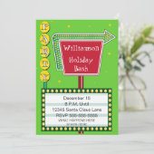 Invitation à la fête des fêtes de l'enseigne rétro (Debout devant)