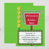 Invitation à la fête des fêtes de l'enseigne rétro (Devant / Derrière)