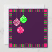 Invitation à la fête des fêtes de l'Ornement rétro (Dos)