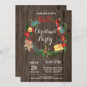 Invitation à la Fête des fêtes de Noël (Devant / Derrière)