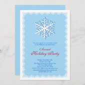 Invitation à la Fête des Fêtes de Snowflake (Devant / Derrière)