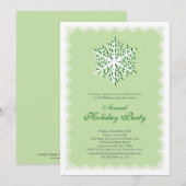 Invitation à la Fête des Fêtes de Snowflake (Devant / Derrière)