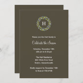 Invitation à la Fête des Fêtes Monogrammes (Devant / Derrière)