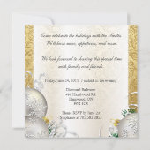 Invitation à la fête des fêtes - Ornements Gold &  (Dos)
