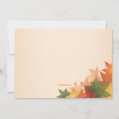 Invitation à la Fête des Feuilles d'Automne (Dos)