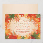 Invitation à la Fête des Feuilles d'Automne (Devant / Derrière)