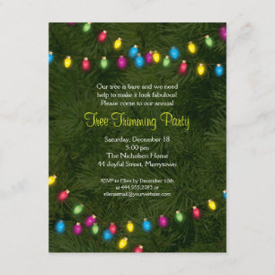 Invitation à la fête des feux de Noël