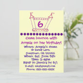 Invitation à la fête des filles de Bouncy House (Debout devant)