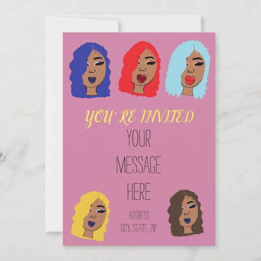 Invitation à la Fête des Filles de Glam (Devant)