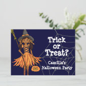 Invitation à la fête des filles de Halloween (Debout devant)