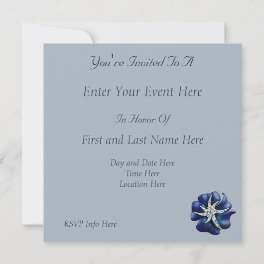 Invitation à la fête des fleurs bleues (Dos)