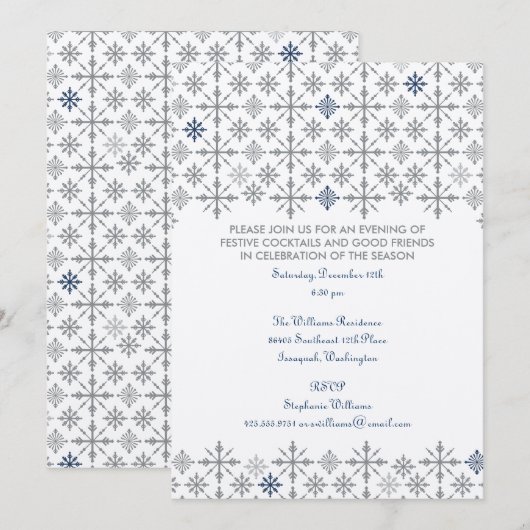 Invitation à la fête des Flurries de neige (Devant / Derrière)