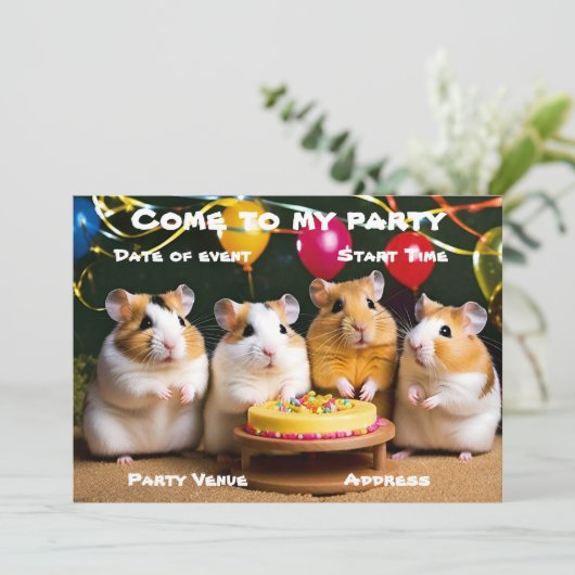 Invitation à la fête des hamsters (Debout devant)