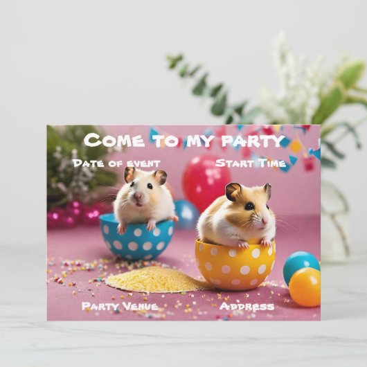 Invitation à la fête des hamsters (Debout devant)