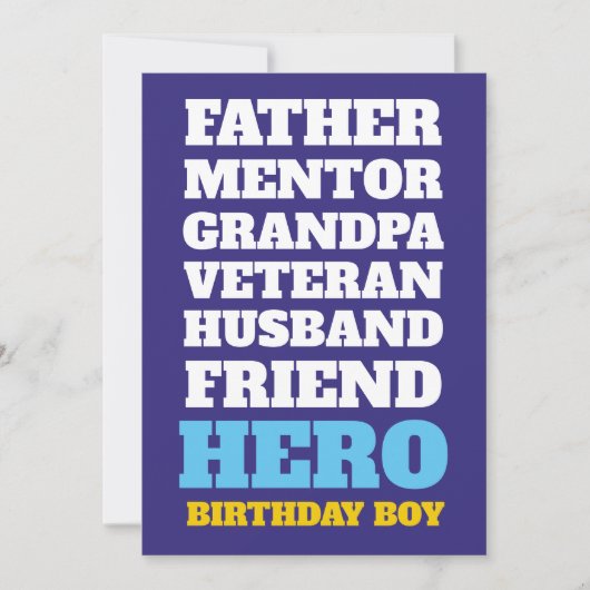 Invitation à la Fête des héros du 90e anniversaire (Devant)