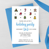 Invitation à la fête des icônes de vacances