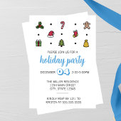 Invitation à la fête des icônes de vacances