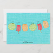 Invitation à la fête des Lanternes en papier (Dos)