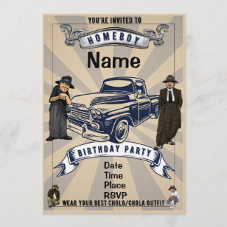 Invitation à la fête des Lil Homies Chicanas Thème