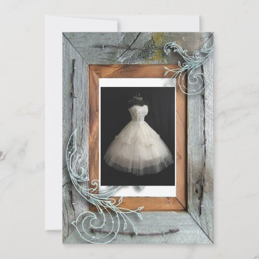 Invitation à la Fête des mariées de thé de pays ch (Devant)