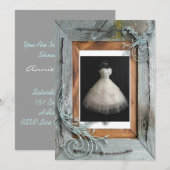 Invitation à la Fête des mariées de thé de pays ch (Devant / Derrière)