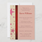 Invitation à la Fête des mariées des étoiles moder (Dos)