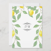 Invitation à la Fête des mariées Lemon Boho (Dos)