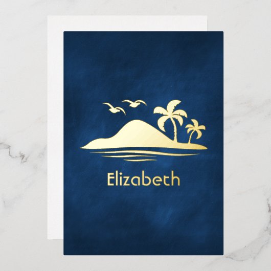 Invitation à la Fête des mariées tropicale (Recto/Verso)